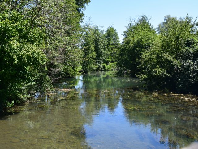 Vue sur le pont de Sainte-Neomaye, direction Saint Maixent l'école